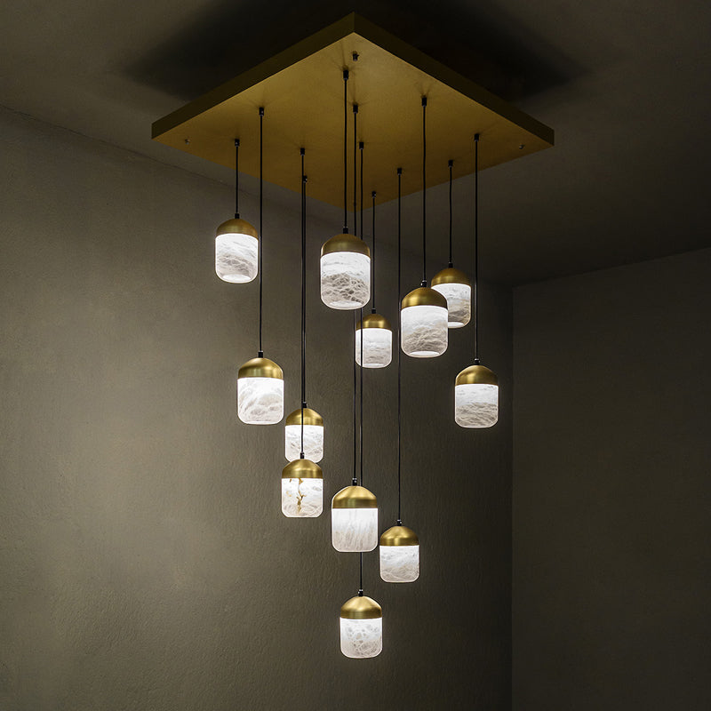 Alabaster Harmony Multi-Drop Chandelier