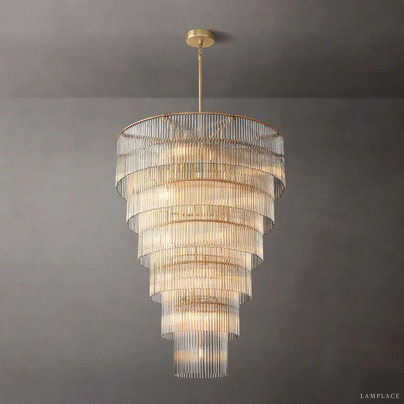 Amadeo Prismatic Array Grand Glass Chandelier 36"
