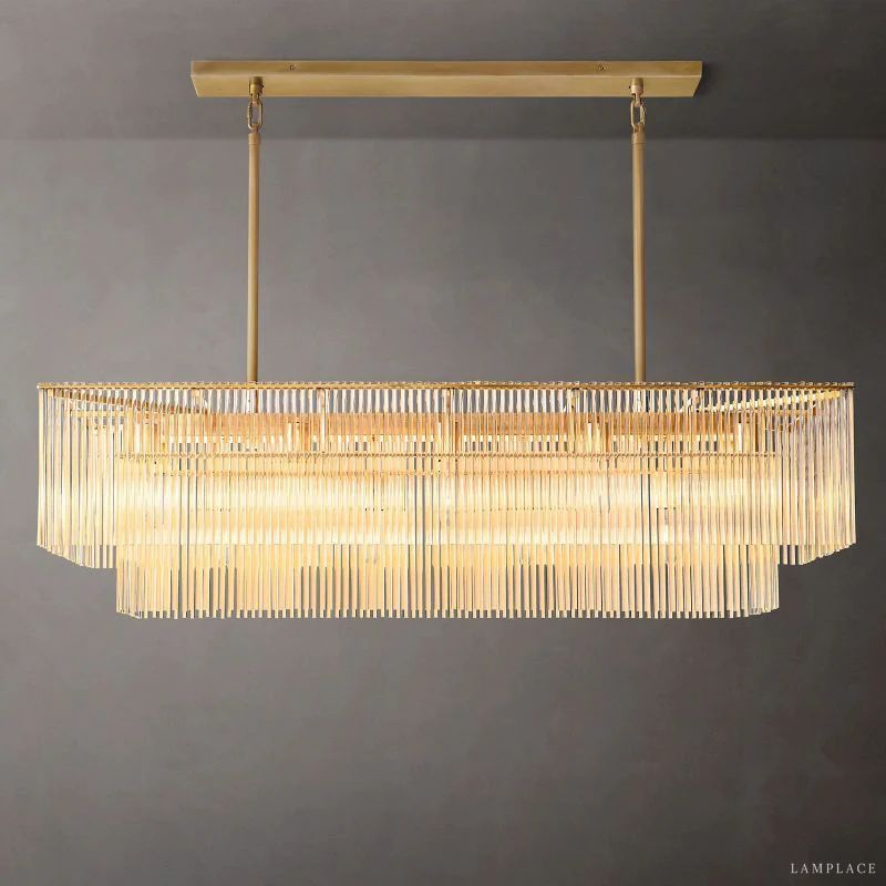 Amadeo Prismatic Array Rectangular Chandelier 54"