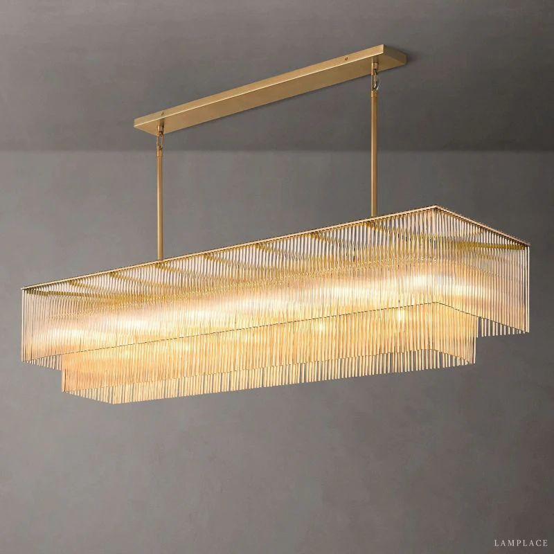 Amadeo Prismatic Array Rectangular Chandelier 72"