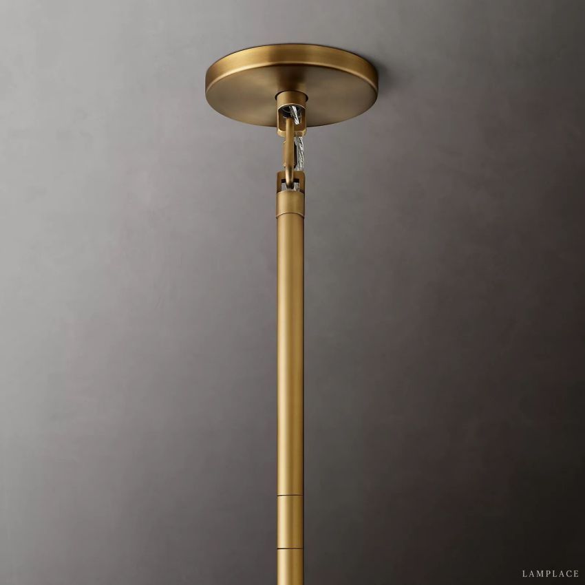 Cielo Lustred Glass Three-Tier Round Chandelier 48"