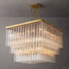 Cielo Lustred Glass Square Chandelier 45"