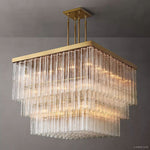 Cielo Lustred Glass Square Chandelier 45"