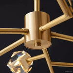 Angle Faceted Crystal Oval Chandelier