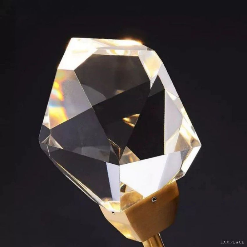 Angle Faceted Crystal Oval Chandelier