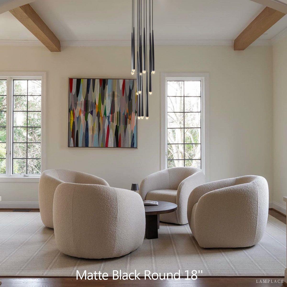 Aquitaine Faceted Cluster Round Chandelier 18"