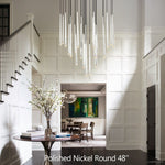 Aquitaine Faceted Cluster Round Chandelier 48"