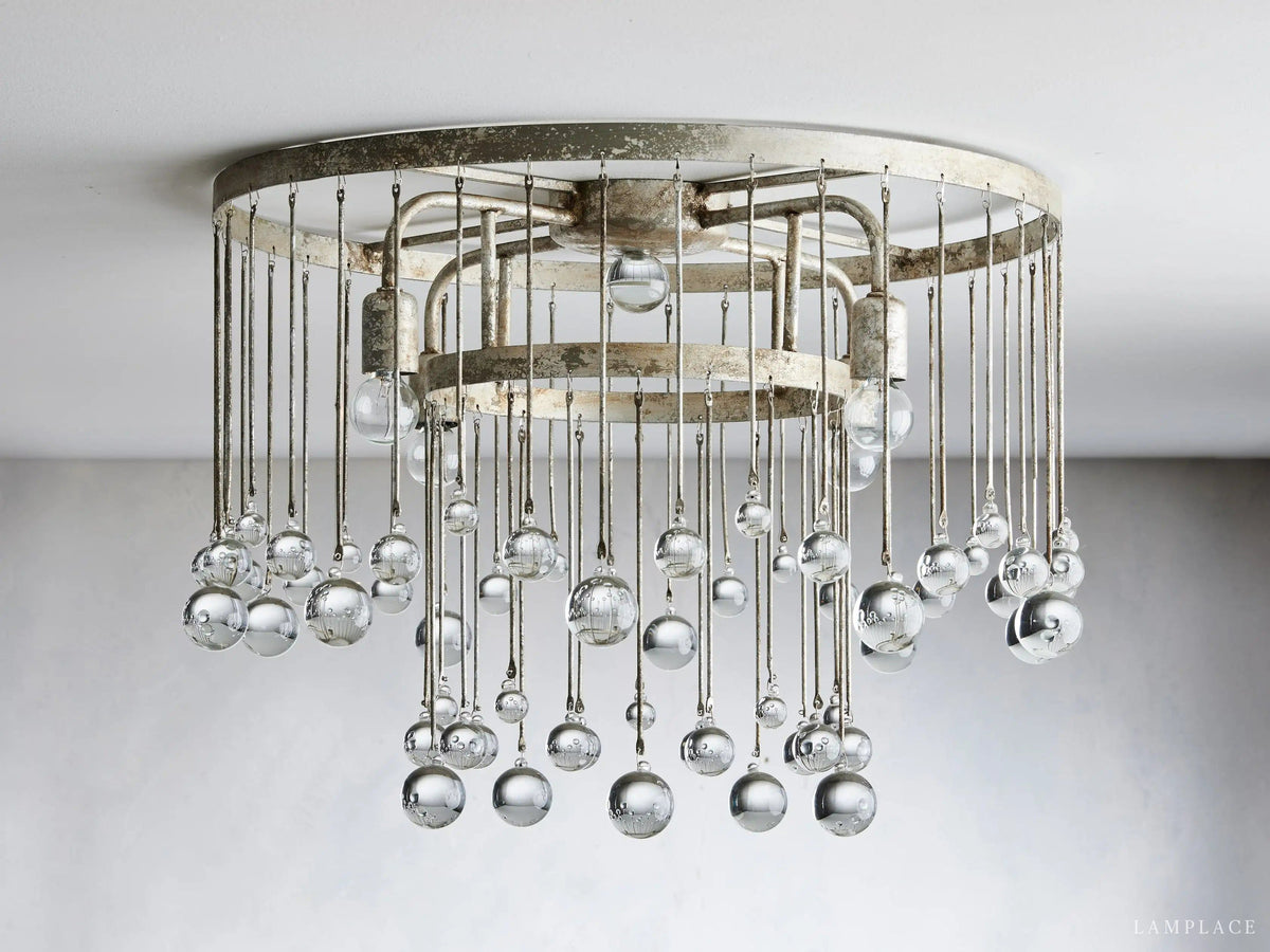 Aubrey Crystal Ball Flush Mount