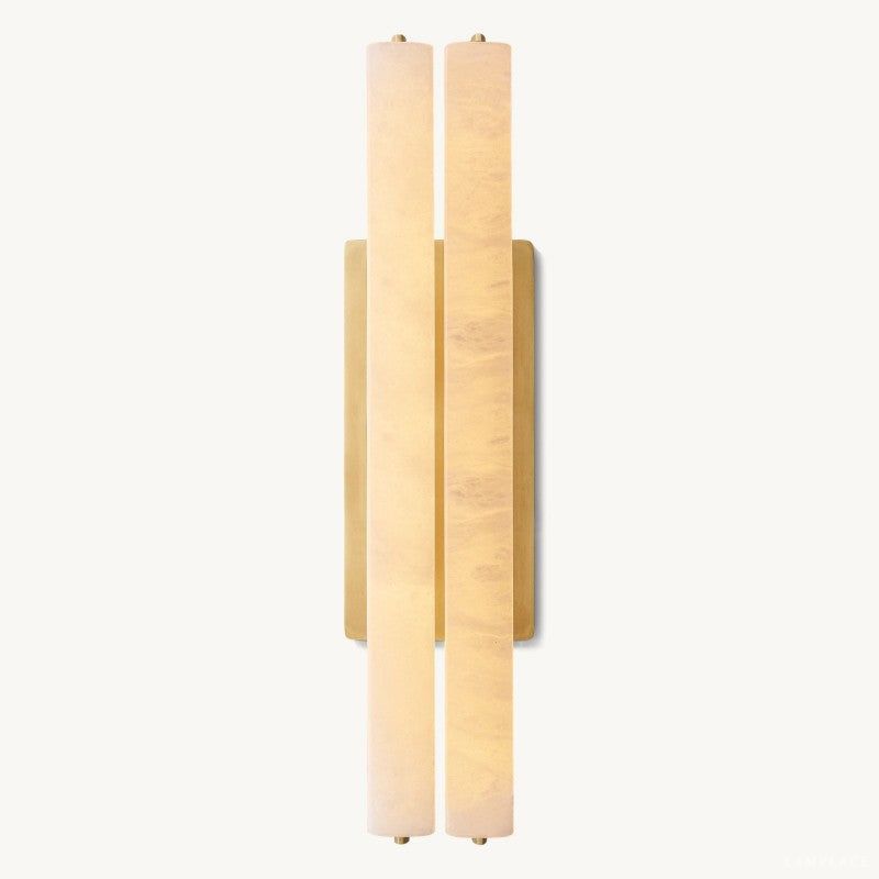 Audubon Sculpt Alabaster Double Wall Sconce