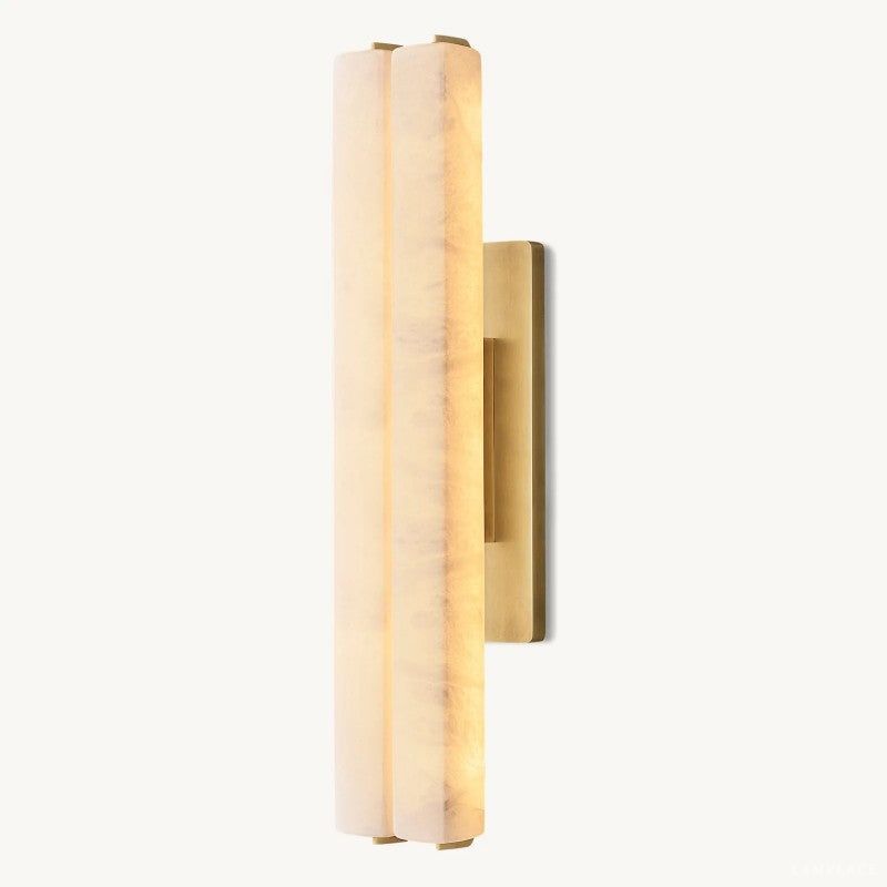 Audubon Sculpt Alabaster Double Wall Sconce