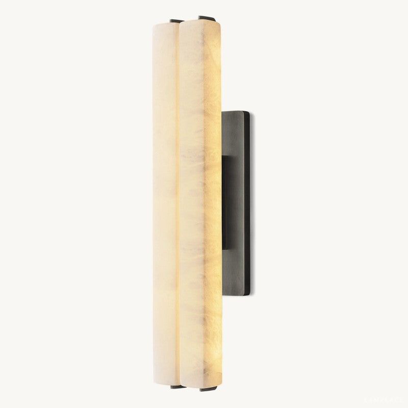 Audubon Sculpt Alabaster Double Wall Sconce