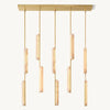 Audubon Sculpt Alabaster Linear Chandelier 54"