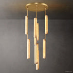 Audubon Sculpt Alabaster Round Chandelier 24"
