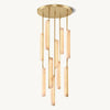 Audubon Sculpt Alabaster Round Chandelier 24"