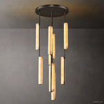 Audubon Sculpt Alabaster Round Chandelier 24"