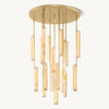 Audubon Sculpt Alabaster Round Chandelier 40"