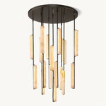 Audubon Sculpt Alabaster Round Chandelier 40"