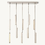 Audubon Sculpt Crystal Linear Chandelier 54"