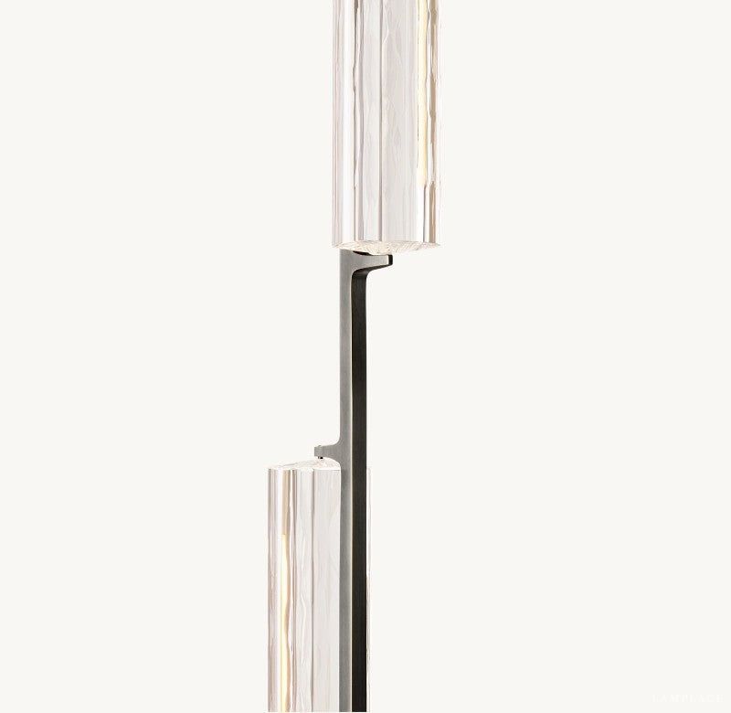 Audubon Sculpt Crystal Linear Chandelier 54"