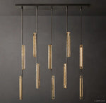 Audubon Sculpt Crystal Linear Chandelier 54"