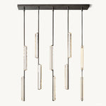 Audubon Sculpt Crystal Linear Chandelier 54"