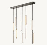 Audubon Sculpt Crystal Linear Chandelier 54"
