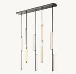 Audubon Sculpt Crystal Linear Chandelier 54"