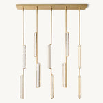 Audubon Sculpt Crystal Linear Chandelier 54"