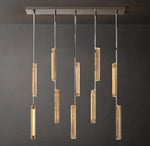 Audubon Sculpt Crystal Linear Chandelier 54"