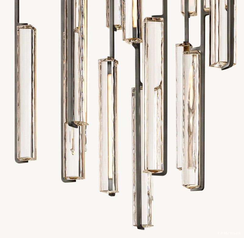 Audubon Sculpt Crystal Round Chandelier 56"
