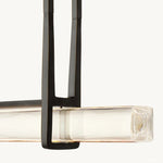 Audubon Sculpt Crystal Single Bar Linear Chandelier 60"