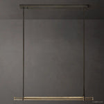 Audubon Sculpt Crystal Single Bar Linear Chandelier 60"