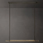 Audubon Sculpt Crystal Single Bar Linear Chandelier 60"