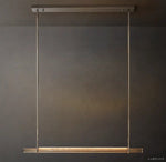 Audubon Sculpt Crystal Single Bar Linear Chandelier 60"