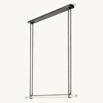 Audubon Sculpt Crystal Single Bar Linear Chandelier 60"