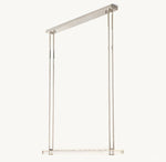 Audubon Sculpt Crystal Single Bar Linear Chandelier 60"
