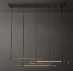 Audubon Sculpt Crystal Triple Bar Linear Chandelier 60"