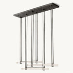 Audubon Sculpt Crystal Triple Bar Linear Chandelier 72"