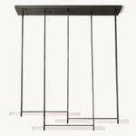 Audubon Sculpt Crystal Triple Bar Linear Chandelier 60"