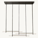 Audubon Sculpt Crystal Triple Bar Linear Chandelier 72"