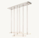 Audubon Sculpt Crystal Triple Bar Linear Chandelier 72"