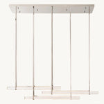 Audubon Sculpt Crystal Triple Bar Linear Chandelier 72"