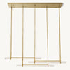 Audubon Sculpt Crystal Triple Bar Linear Chandelier 72"