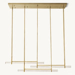 Audubon Sculpt Crystal Triple Bar Linear Chandelier 72"