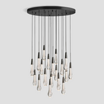 Soltaire Raindrop Glass Round Chandelier