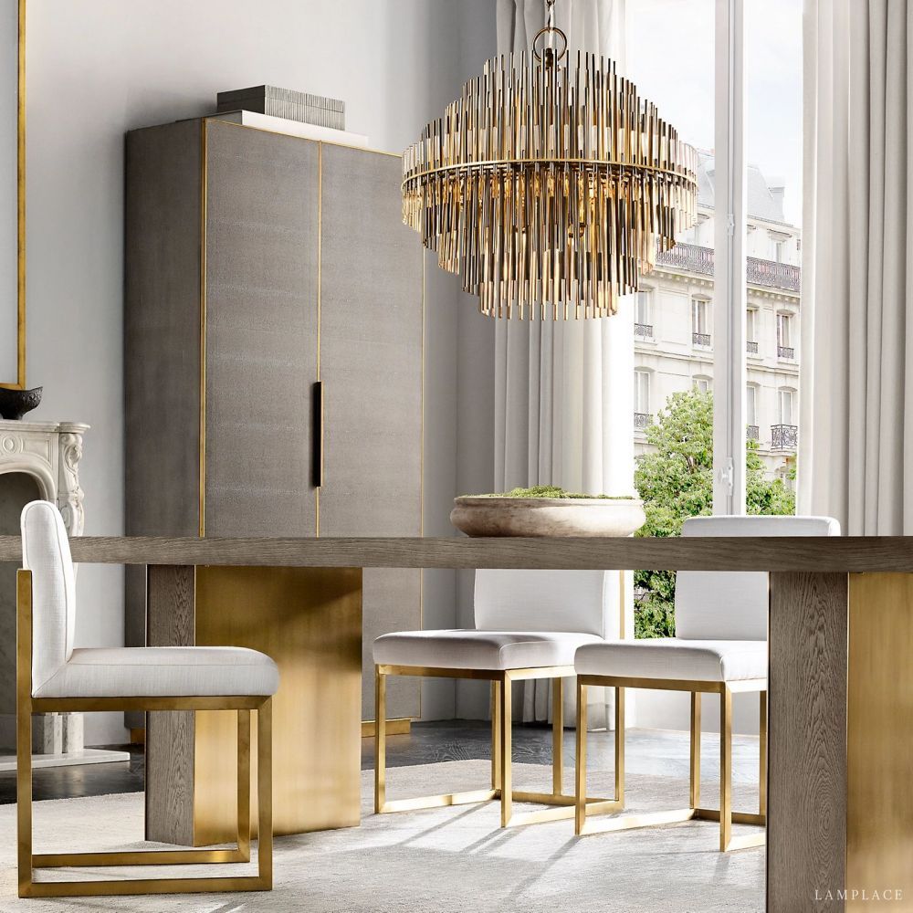Emile Gradient Spire Round Chandelier 42"