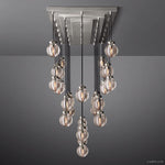 Pearl Carved Inciso Rectangle Chandelier 72"