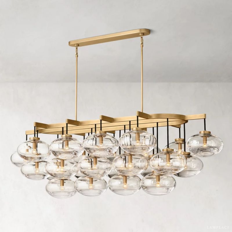 Cabrette Float Glass Linear Chandelier 72"