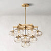 Cabrette Float Glass Round Chandelier 36"