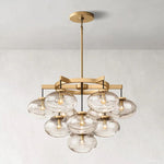 Cabrette Float Glass Round Chandelier 36"